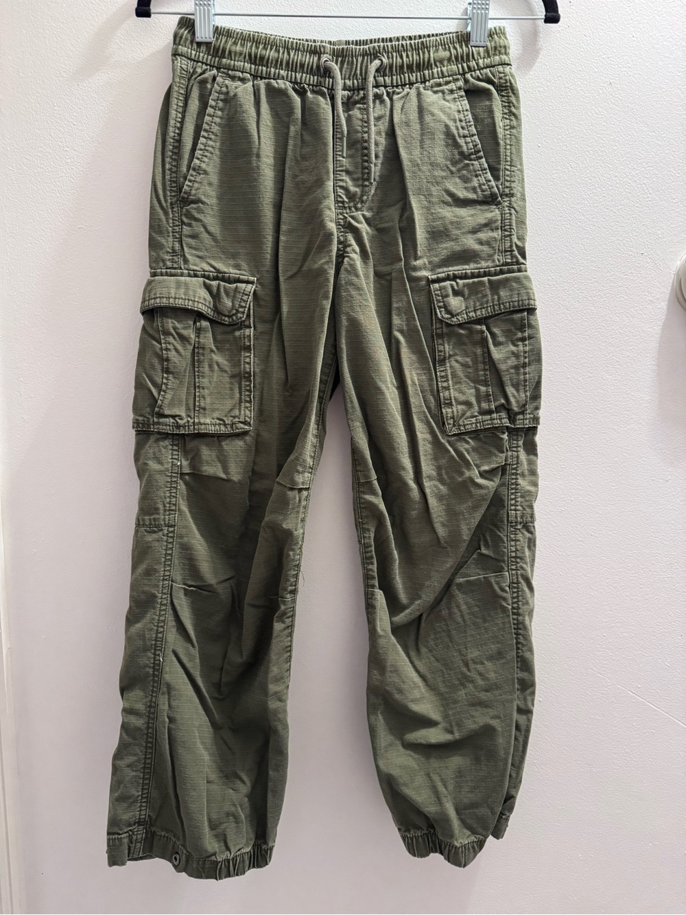 GAP Kid’s Olive Cargo Pants with Elastic Waist XL 12